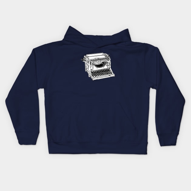 Typewriter Kids Hoodie by uselessandshiny